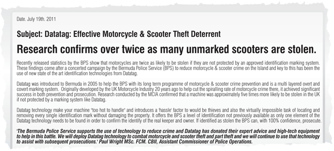 Bermuda scooter press release story
