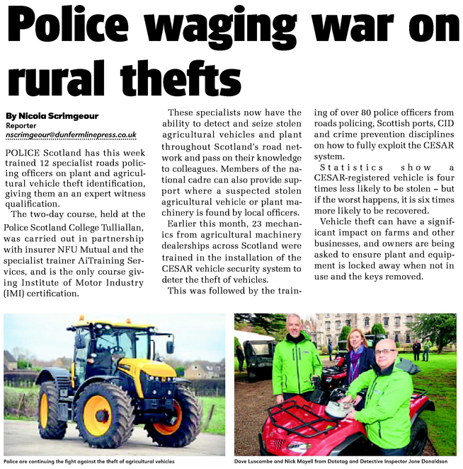 FIFE AND KINROSS EXTRA FEATURE ON POLICE SCOTLAND CESAR TRAINING