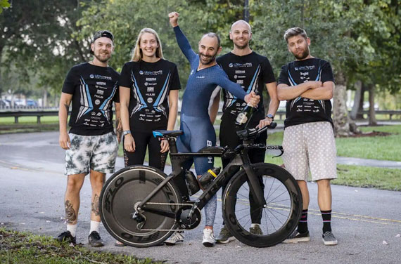 LEIGH TIMMIS SETS NEW WORLD RECORD FOR GREATEST DISTANCE CYCLED IN SEVEN DAYS
