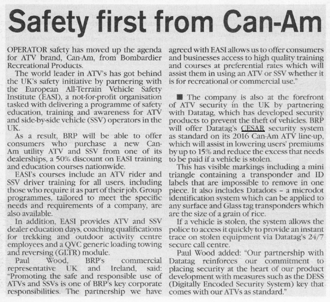 SCOTTISH FARMER NEWS FEATURE - Can-Am