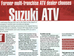 FARMING MONTHLY ARTICLE ON SUZUKI ATV CAMPAIGN