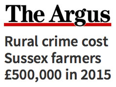 RURAL CRIME COST SUSSEX FARMERS £500,000 IN 2015