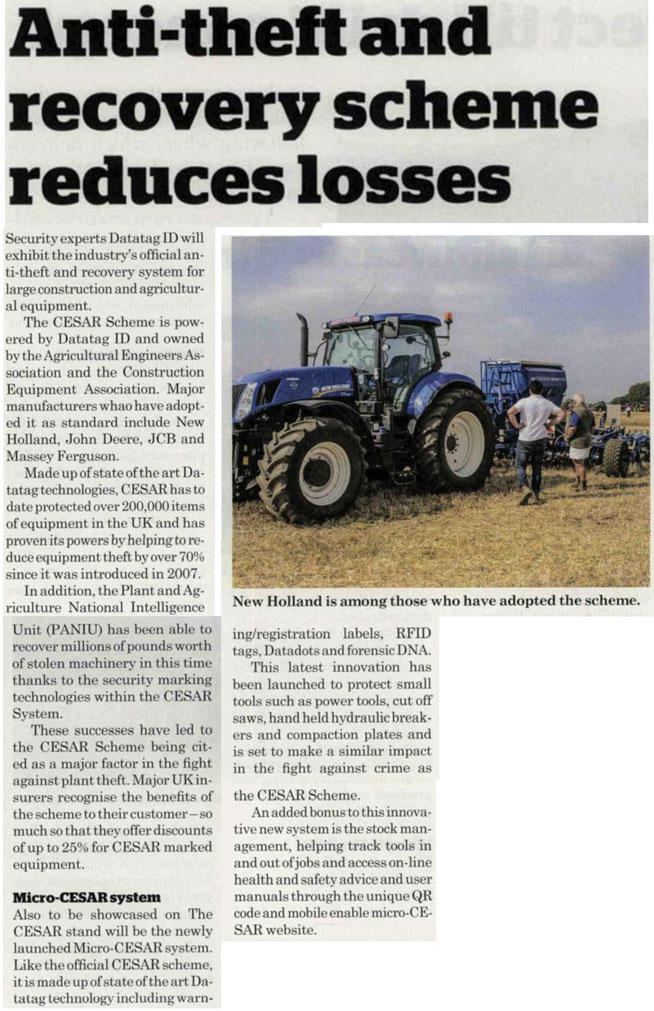 MIDLAND FARMER - Anti-theft and Recover Scheme Reduces Losses