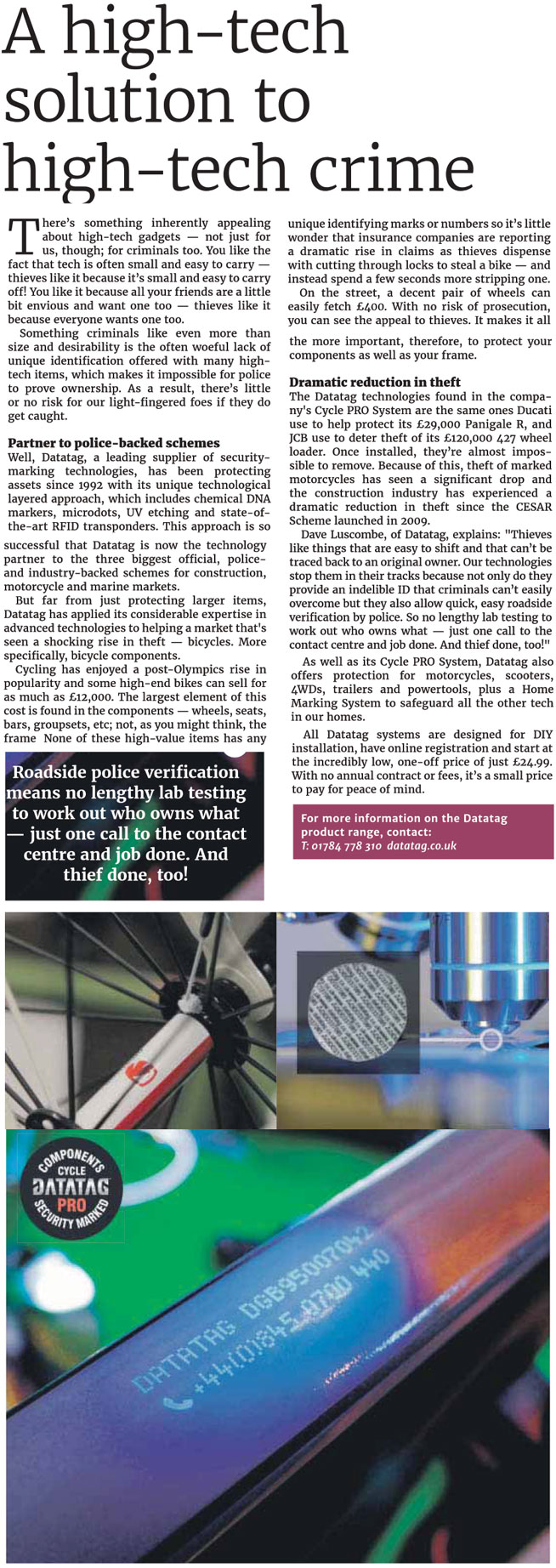 THE GUARDIAN (ON THE PULSE) NEWS FEATURE - A HIGH-TECH SOLUTION TO HIGH-TECH CRIME