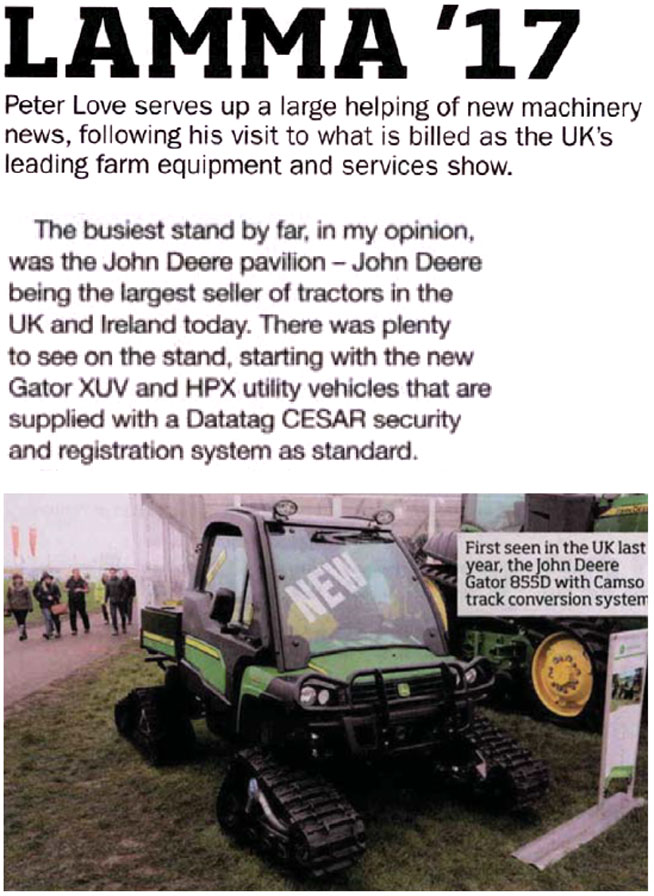 FEATURE ARTICLE TRACTOR & MACHINERY - LAMMA 17