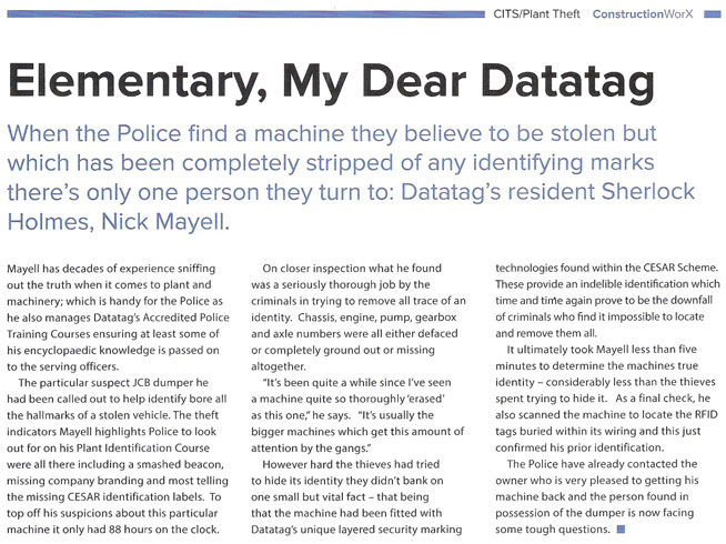 FEATURE ARTICLE CONSTRUCTION WORX - ELEMENTARY, MY DEAR DATATAG