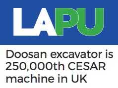 FEATURE ARTICLE IN LANDSCAPE AND AMENITY - Doosan excavator is 250,000th CESAR machine in UK